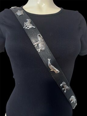 Vintage Brighton Honest Animal Studded Leather Belt